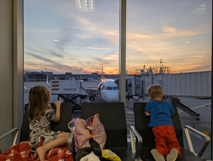 Kids at airport Airport, kids, travel, plane, children,