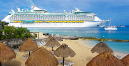 Cruise ship docked in Puerta Maya, Cozumel, Mexico.