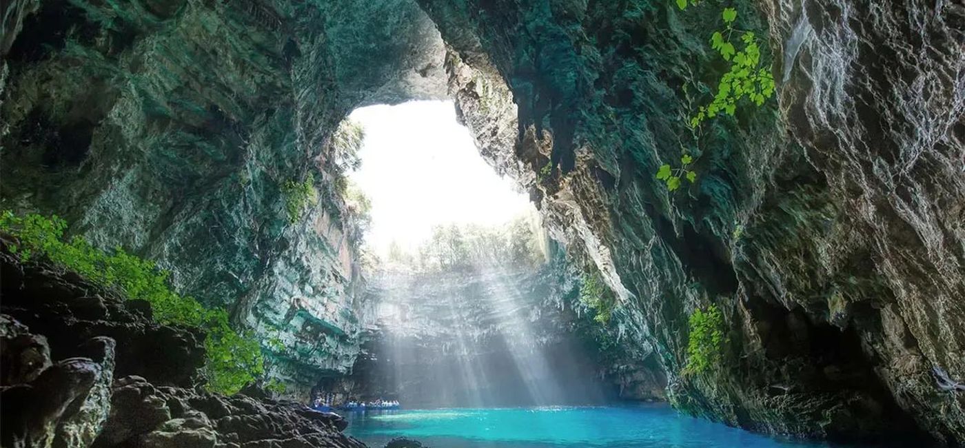 Image: Kefalonia, Greece Lake Melissani (Photo Credit: EF Go Ahead Tours)