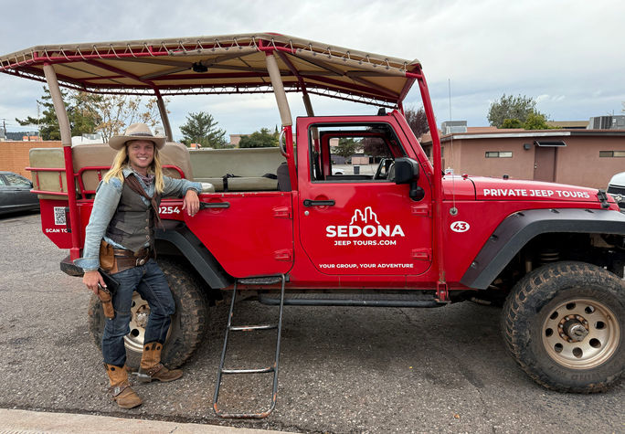 Our guide on the two-hour Soldier Pass Jeep tour in Sedona that we booked through Tripadvisor