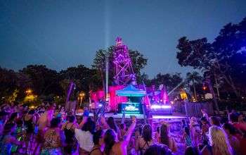 Typhoon Lagoon comes alight during the Disney H20 Glow After Hours event.