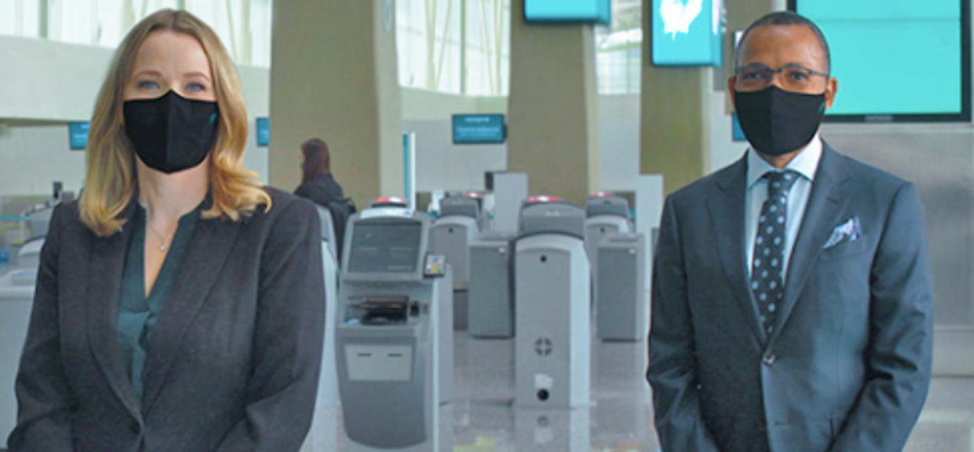 Image: Dr. Tammy McKnight, Chief Medical Officer (left) and Billy Nolen, Vice-President, Safety, Security & Quality (Photo: WestJet)