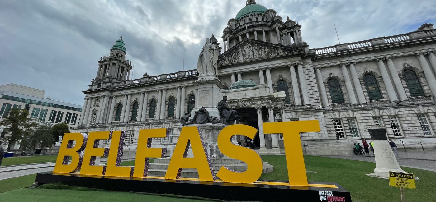 Image: Outside Belfast's ornate city hall. (Photo Credit: Bruce Parkinson)