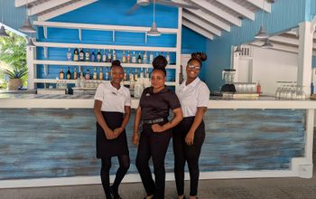 The Beach Grill staff at The Verandah Antigua