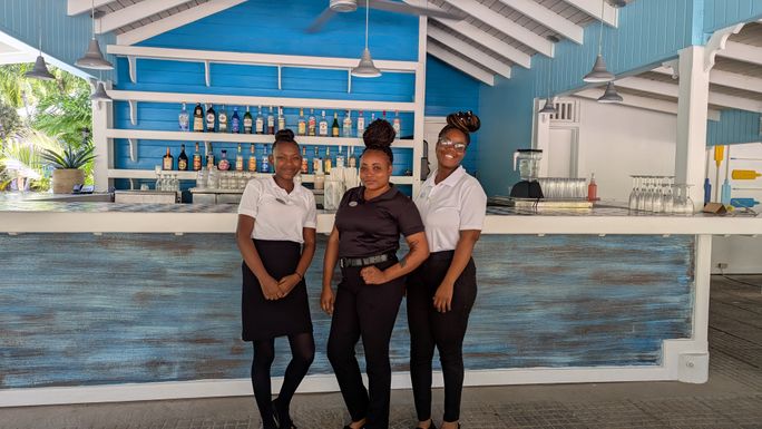 The Beach Grill staff at The Verandah Antigua