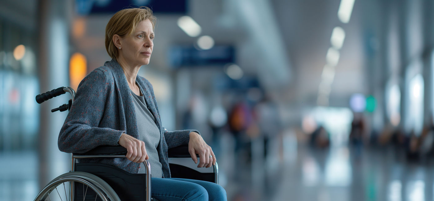 Image: Request medical assistance or a wheelchair at the airport if it will ease your journey. (Photo Credit: Adobe Stock/Ron)
