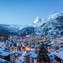 Zermatt, Switzerland, with Matterhorn mountain in the background.