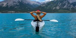 Kayaker quietly contemplating