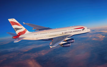 British Airways A380 in flight