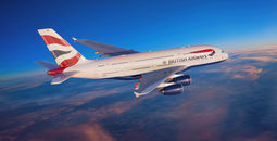 British Airways A380 in flight