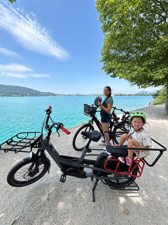 Visitors can tour around the 25-mile circumference of Lake Annecy on dedicated bike paths.