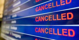 cancelled flights, flight disruption, flight status, flight board, cancellations, government shutdown