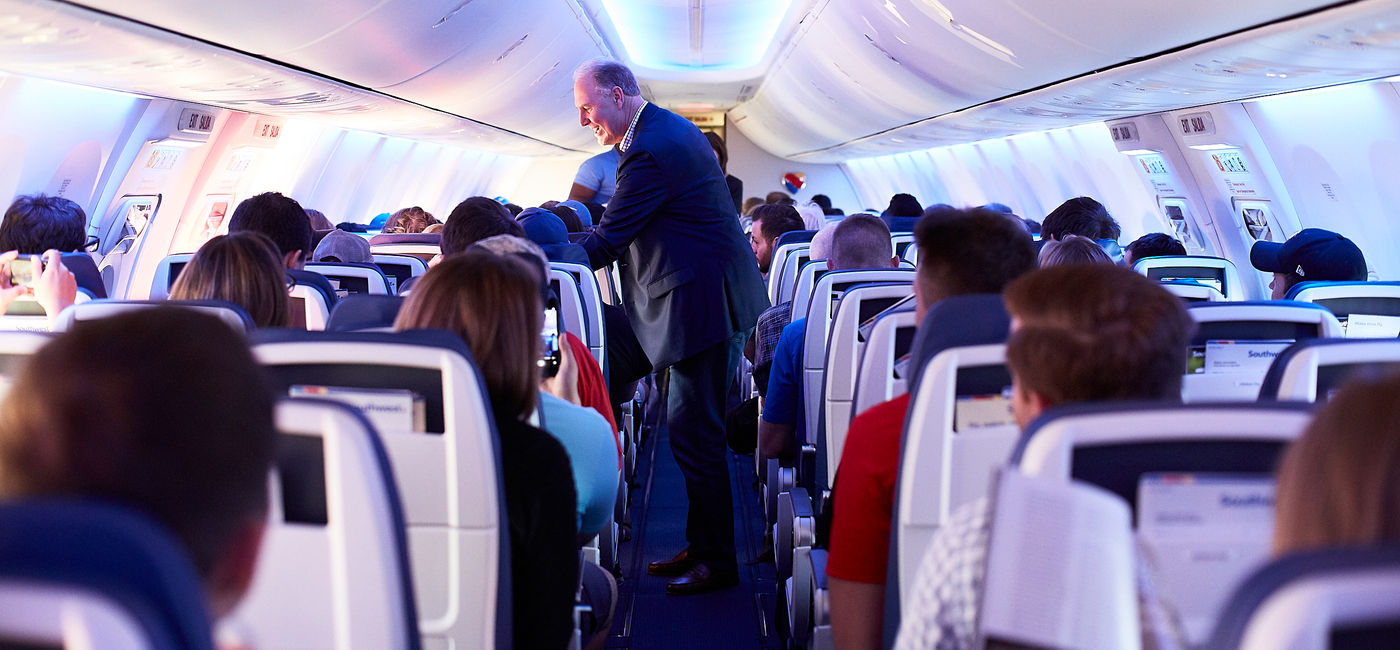 Image: Southwest Airlines aircraft cabin. (Photo Credit: Southwest Airlines Media)