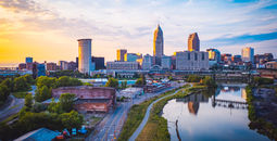 Sunset over Cleveland, Ohio