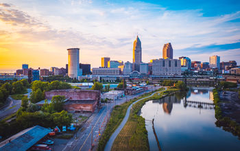 Sunset over Cleveland, Ohio