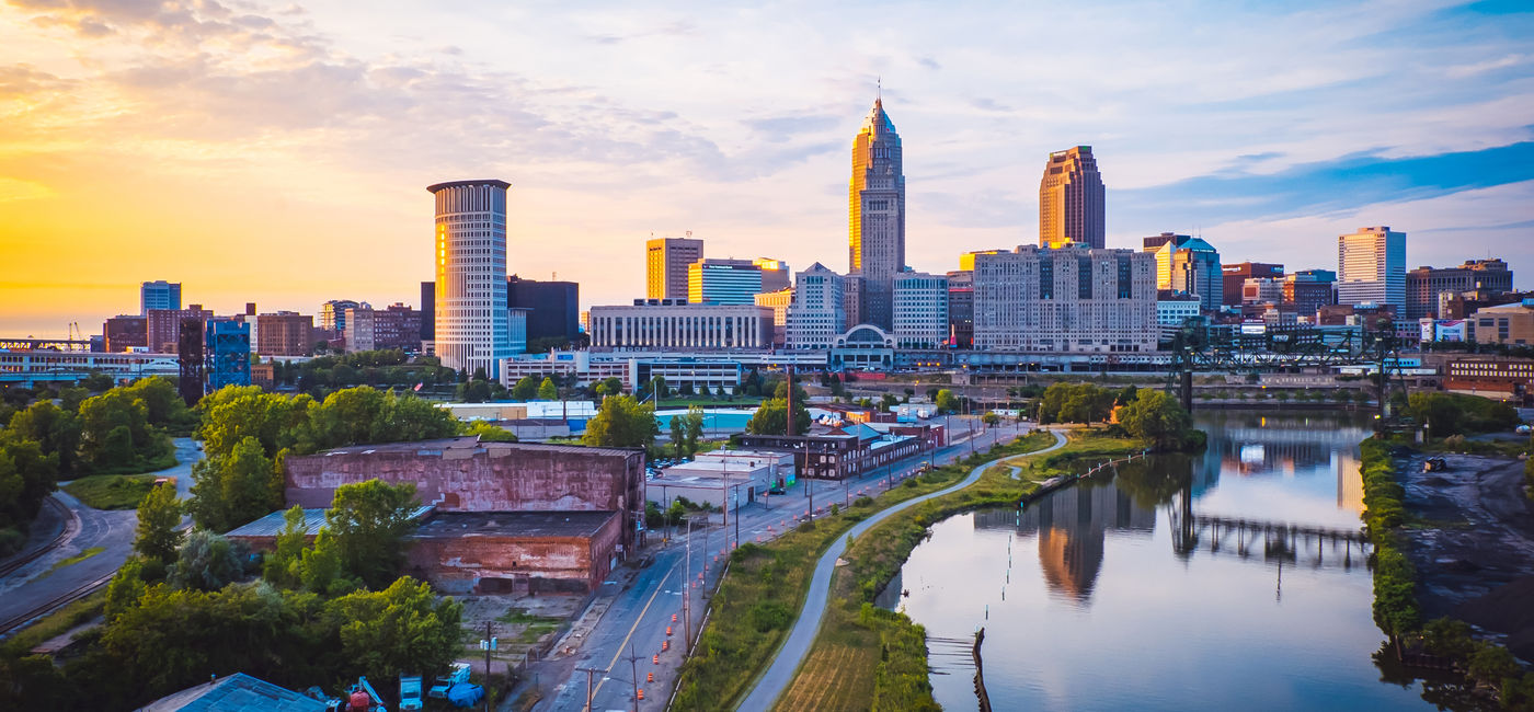 Image: Sunset over Cleveland, Ohio. (Photo Credit: Adobe/Ai)