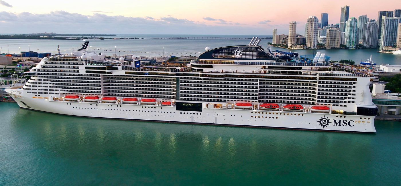 Image: MSC Meraviglia docked in Miami. (Photo Credit: MSC Cruises Media)