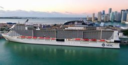 MSC Meraviglia docked in Miami.