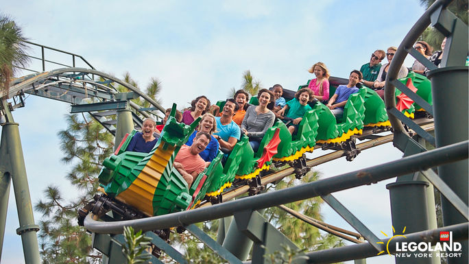 The Dragon Coaster at LEGOLAND New York Resort.