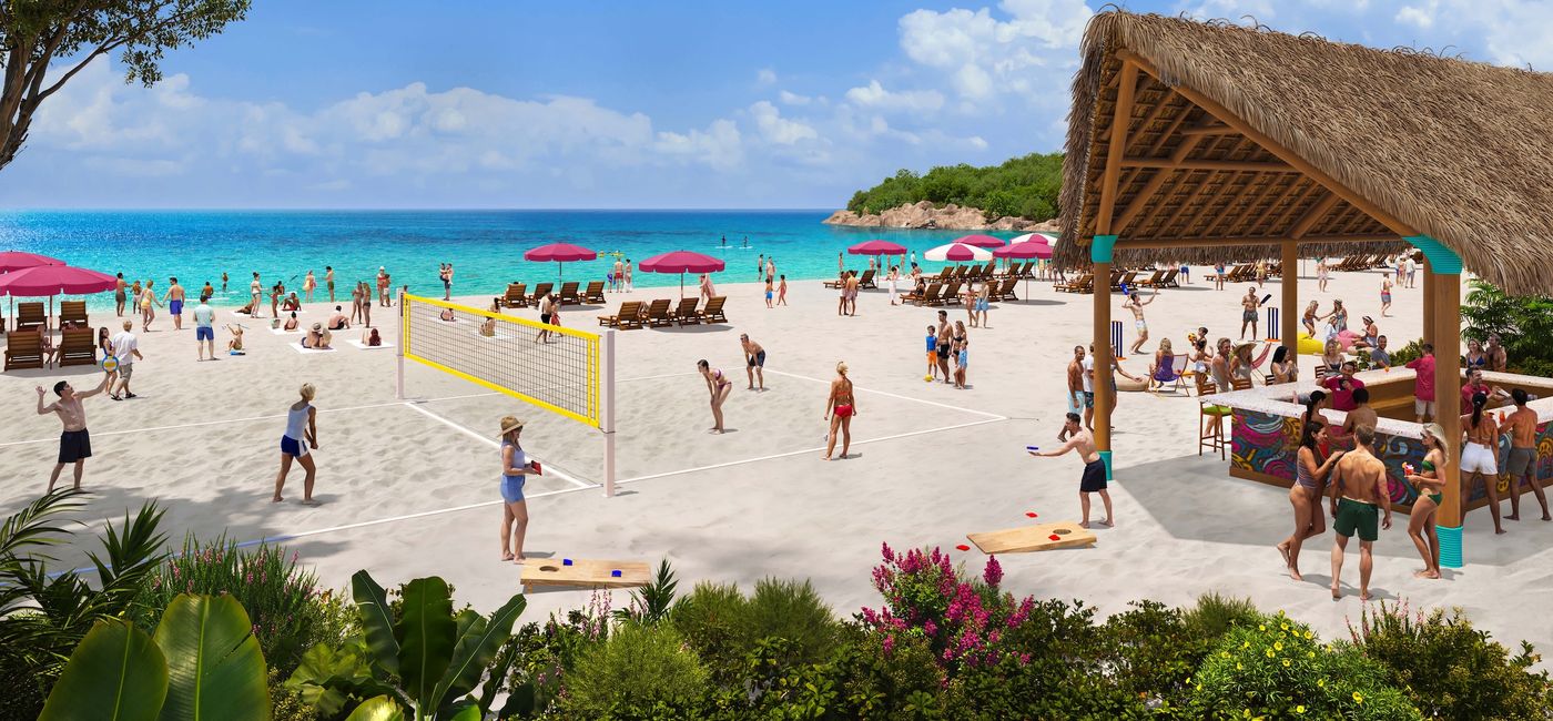 Image: A rendering of the new Royal Beach Club Lelepa (Photo Credit: Royal Caribbean International)