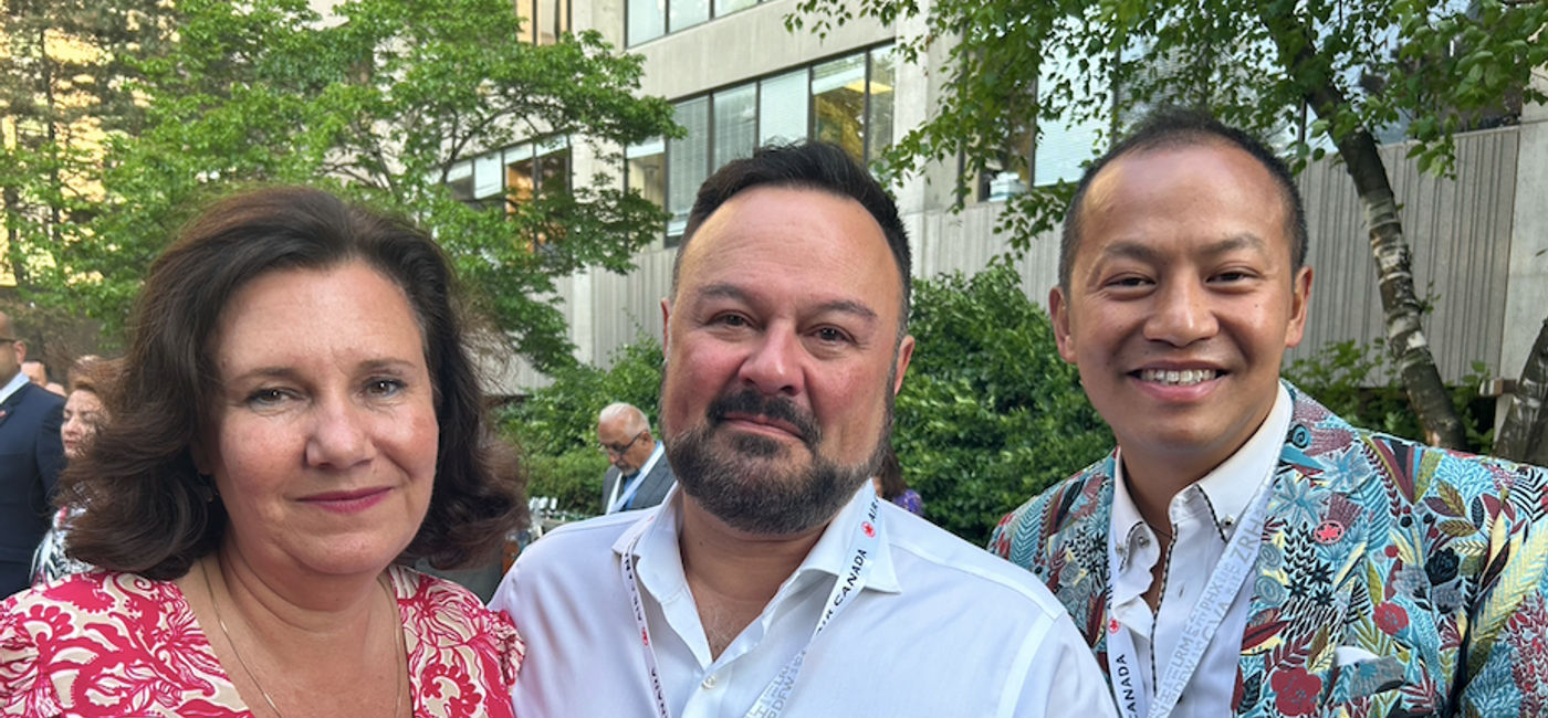 Image: Air Canada's Lisa Pierce, Virgilio Russi and Rocky Lo