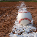 Baseball on a field.