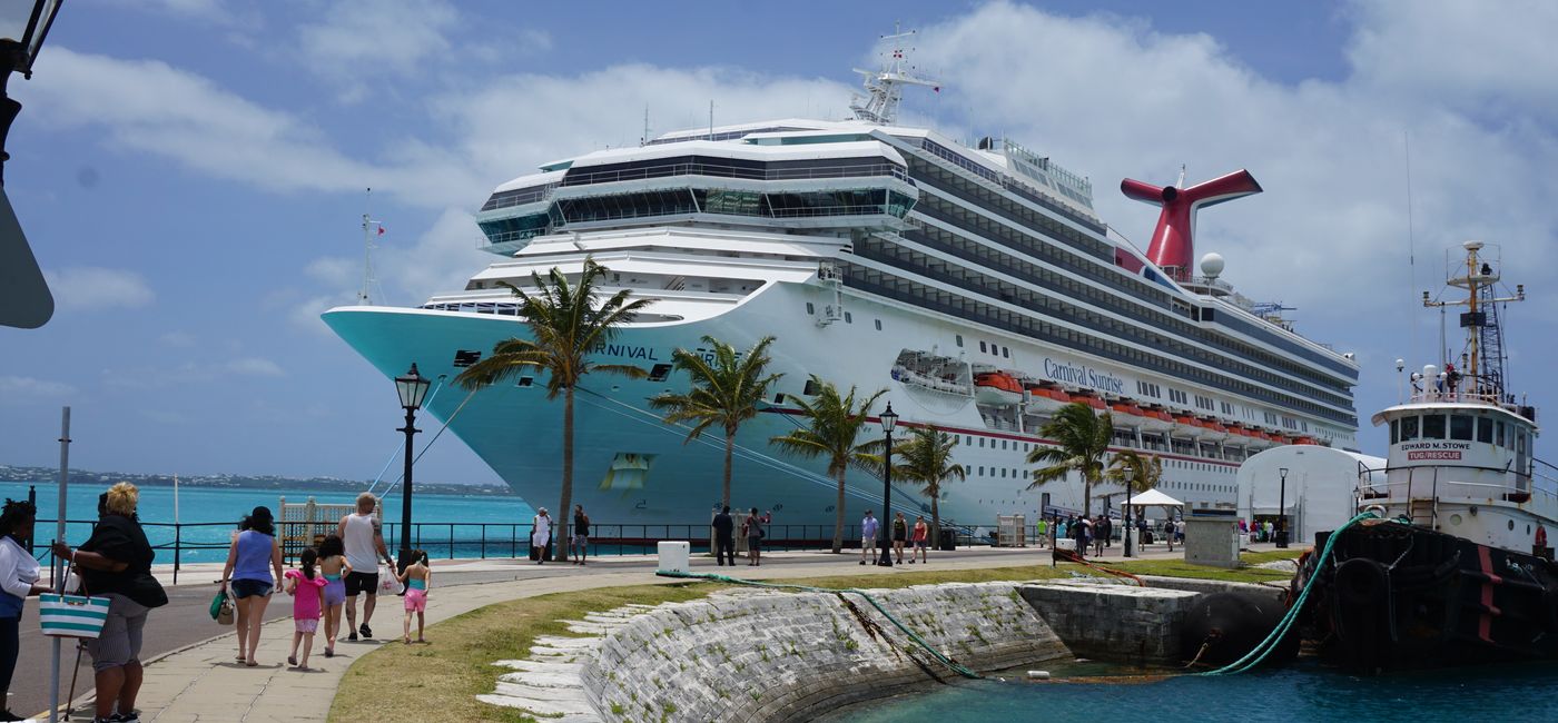 Image: Carnival Sunrise in Bermuda. (Photo by Brian Major).