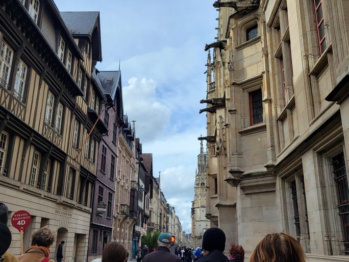 The half-timbered houses and medieval buildings of Rouen, Normandy's capital city. Lacey Pfalz, rouen, normandy, france, seine river cruise, Viking River Cruises