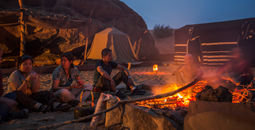Wadi Rum Bedouin Desert Campfire in Jordan