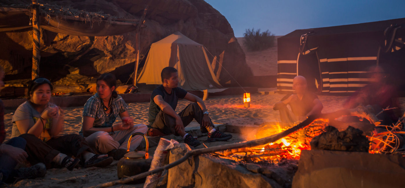 Image: Wadi Rum Bedouin Desert Campfire in Jordan (Photo Credit: G Adventures)
