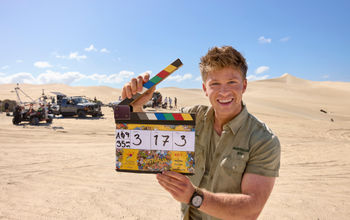 Robert Irwin films a video for Tourism Australia's 'Come and say G'day' campaign.