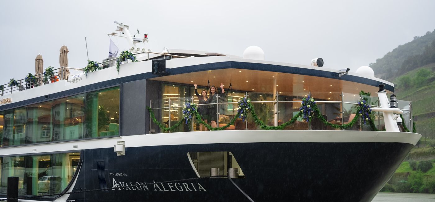 Image: Godmother Cheri Oteri christened the Avalon Alegria in Portugal (Photo Credit: Avalon Waterways)