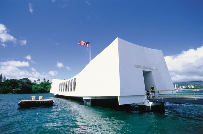 USS Arizona Memorial in Pearl Harbor, Hawaii USS Arizona Memorial in Pearl Harbor, Hawaii