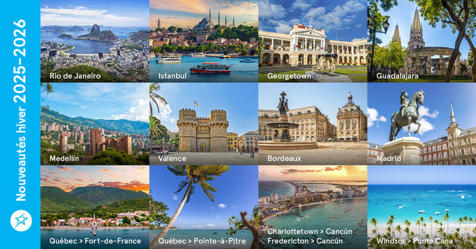 air Transat new route poster 2025