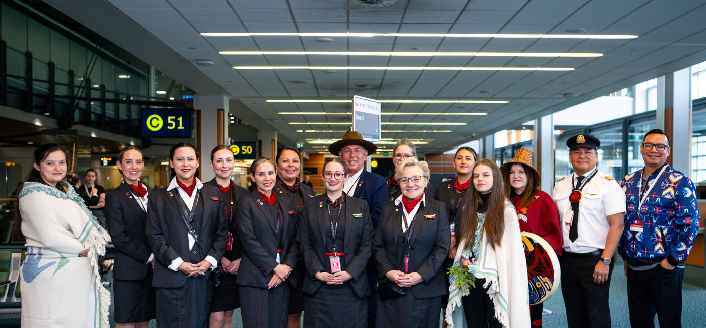 Image: Celebratory indigenous flight from YVR to YYZ on Air Canada. (Photo Credit: Air Canada)