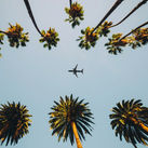 Plane over Los Angeles, California