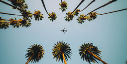 Plane over Los Angeles, California