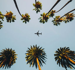 Plane over Los Angeles, California