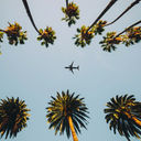 Plane over Los Angeles, California