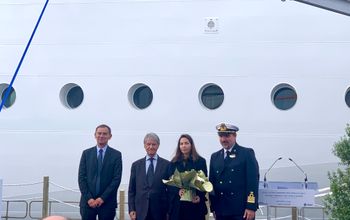 Dignitaries at cruise ship launch