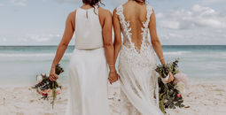 LGBTQ+ couple wedding on the beach