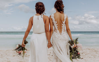 LGBTQ+ couple wedding on the beach