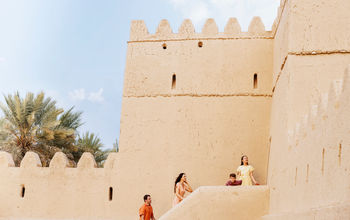 Family Exploring Qasr Al Muwaiji
