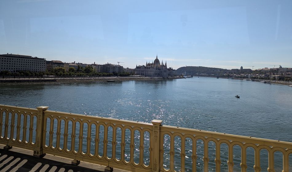 The Danube River from Budapest Bridge.