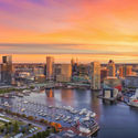 Aerial view of Baltimore, Maryland