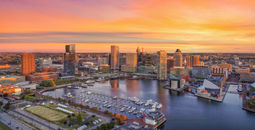 Aerial view of Baltimore, Maryland