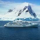 Silversea's Silver Endeavor sailing in Antarctica.