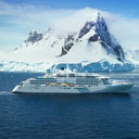 Silversea's Silver Endeavor sailing in Antarctica.