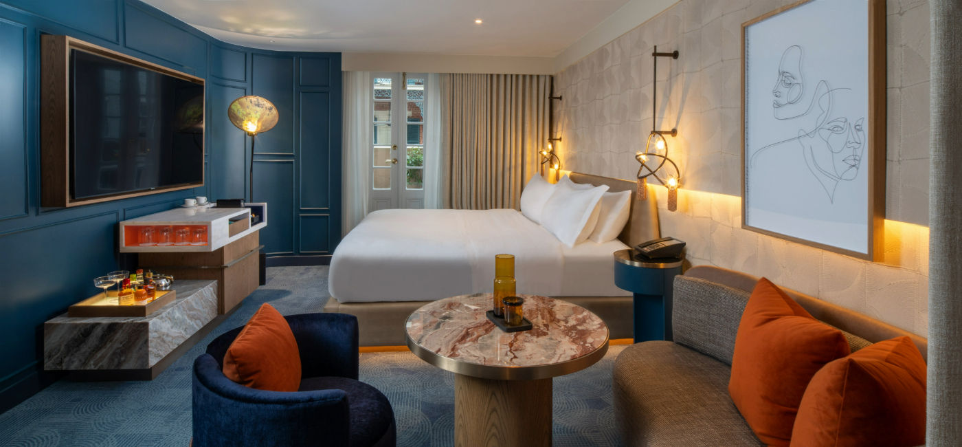 Image: A newly renovated Spectacular King Guest Room inside the W New Orleans - French Quarter. (Photo Credit: W New Orleans - French Quarter)