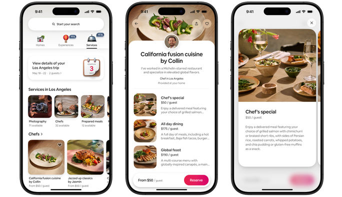 The revamped Airbnb app The revamped Airbnb app